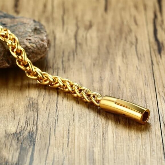 8" Womens 14K Gold Vintage Style Chain Link Bracelet 14 Karat Silver Jewelry NEW - Picture 7 of 8